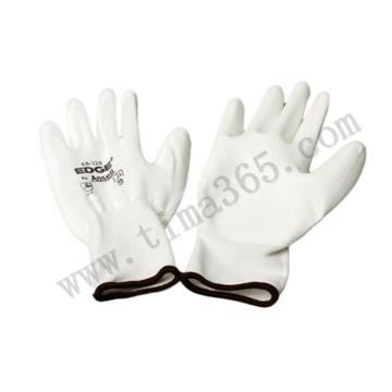安思尔Ansell PU涂层手套，48125090，弹性针织袖口 白色衬里 白色涂层