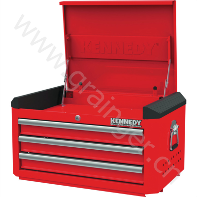 KENNEDY 大号3抽屉卧式工具柜(红色, 28")