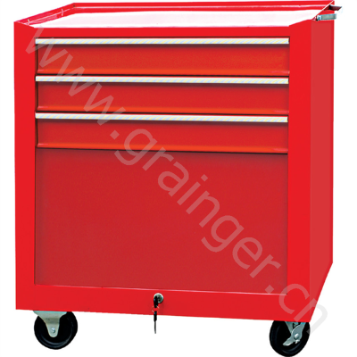 SENATOR 3抽屉轮式工具柜(红色)