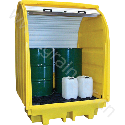 SOLENT 全天候塑料防泄漏柜式托盘(四油桶型)