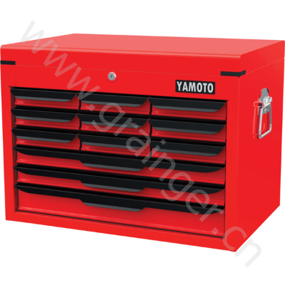 YAMOTO 12抽屉卧式式工具柜(红色, 26")