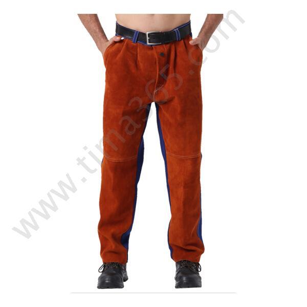 友盟AP AP-6062 XXL 咖啡色皮配蓝色阻燃背布焊裤 (单位：条)