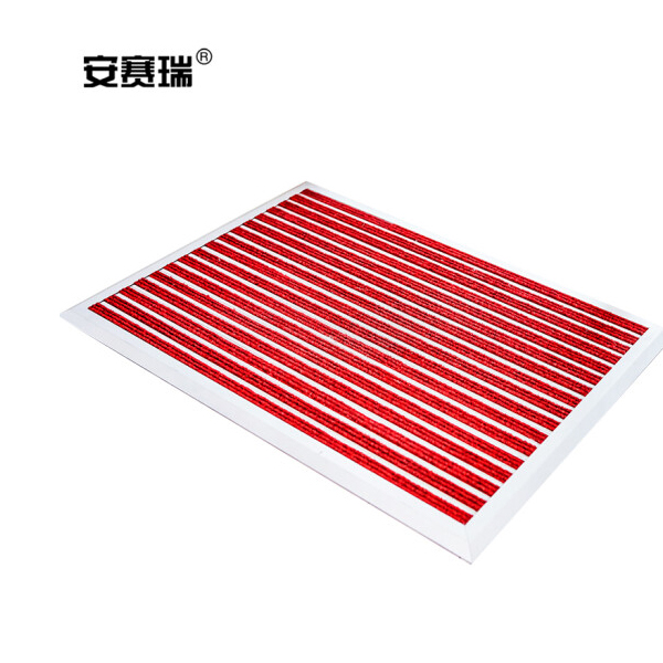上海安赛瑞 80*100cm 壁厚1.5mm 平铺式地垫 红色 尼龙+纯三元乙丙橡胶垫片+铝合金+304不锈钢 26513 (单位:块)